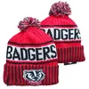 Indiana Hoosiers Knitted Beanies Wool Warm Sport Striped Sideline USA College Cuffed Pom Beanie Hats Men Women NCAA Bonnet Beanies Skull Hat Stitched