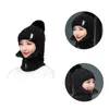 Beanie/Skull Caps Women Wool Knited Hat Ski -sets voor vrouwelijke winddichte winter Outdoor Gebreide Warm Dikke Siamese sjaal Collar Girl Gift Delm22