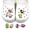 moq 100pcs sexy style mini croc JIBZ charms 2D Soft plastic Shoe accessories Shoes Buckles cartoon shoe charm Decorations fit women men Sandals trinkets