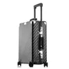 Travel Tale Inch Luxury Suitcase Trolly Bag Vintage Aluminum Luggage With Wheels J220708 J220708