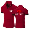 Summer Men DJI Professional Pilot Drone Drone Slim Slim Storefabilna Polo-shirt uznane przez krytyków mężczyzn Tops 220620