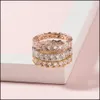 Band Rings Jewelry 3-Color Classic Unique Shape Ring For Women Party Banquet Fashion Gift Drop Delivery 2021 Ciewn