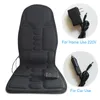 Housses de siège de voiture Couverture chauffante de massage Coussin de chaise de bureau à domicile Tapis de chaleur chauffante Soutien lombaire Masseur dorsal multifonctionnel 12V