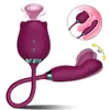 Rose succion vibrateur pour femmes gode doigt remuant vibrant ventouse Oral léchage Clitoris Stimulation adulte sexy jouet femme