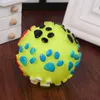 Bolas engraçadas para cães para cães para cães Toy Toy Colorful Som Squeaky Toys For Dogs Cats Rubber macio Chew Bola interativa 20220517 D3