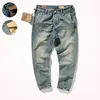 Spring Heavyweight Jeans Men's Fashion American Casual Washed Old Denim Pencil Pants Men's Retro Tapered Straight Pants CX220401