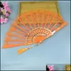 Party Favor Fournitures d'événements Festive Home Garden Dames Pliant Dentelle Main Fan Fans personnalisés de vieux décor de mariage pour l'ornement de décoration