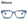 Gafas de sol Moda Marco grande Gafas de lectura para hombres Diseñador de la marca Unisex Gafas cuadradas Receta Anti Blue Light Leesbril 1.5Sung