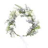 Bröllop garland krans krona headpieces handgjorda blommor tiara hårband hår tillbehör för kvinnor brud brudtärnor flickor hav277c