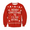 Men Dames herfst Winter Ugly Christmas Sweater 3d Nieuwheid Geprimeerd Grappige Kerst Sweatshirt Sweater Holiday Party Xmas Jumpers L220801
