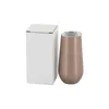 6oz Insulated Coffee Car Outdoor Vacuum Cup Double Walled Tumbler With Plastic Lid Eggshell Stainless Steel Water Bottle