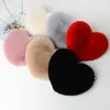 Evening Bags Fashion Women's Heart Shaped Handbagss Cute Kawaii Faux Fur Crossbody Wallet Purse Plush Chain Shoulder Bag Lady HandbagsEv