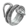 Snake Ring 316L Jóias de aço inoxidável MANBA Spirit Unisex Cobra Gold Silver Serpent Tamanho 6-13210D