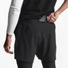 2 In 1 heren Jogger Fitness Shorts Workout Sports buitenshuis Running Sports lichtgewicht atletiekbroeken met zakken oefeningslijtage