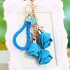 Keychains Men High-end Rhinestone Tulip High Quality Key Holder Bag Vintage Accessories Women Gift Jewelry K2027Keychains