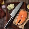 Chef Couteaux Damas Steel Japonais 67 couches Santoku Cleaver Kitchen Pariant Fruit Knife Vegetable Cooking Tool