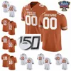 レアテキサスロングホーンズカレッジフットボールジャージ10 Vince Young Jersey 34 Ricky Williams Earl Campbell Sam Ehlinger Colt McCoyカスタムステッチ