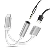 2 in 1 oplader audiotype c kabels oortelefoonaansluiting adapteraansluitkabel 3,5 mm aux hoofdtelefoon type-c