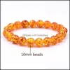 Other Loose Beads Jewelry 6/8/10Mm Natural Red Amber Onyx For Making Diy Round Stone Needlework Bracelet Crafts Wholesale Drop Delivery 2021