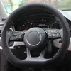 D Shape Car Steering Wheel Cover For Audi Tt A3 Q5 R8 RS5 RS7 S3 S4 S5 D Type Steering Wheel 4 Seasons AntiSlip Protector Wrap J220808