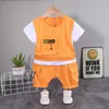Summer Children Girls Fashion Clothing Baby Boys Cotton T Shirt Shorts 2Pcs sets Kid Infant Clothes Toddler Casual Tracksuit 220620