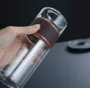 300ml 10 oz Cam Çay Su Şişeleri Kupa Isıya Dayanıklı Çift Duvarlı Cam-Tea Su Kupası Teas Infuser Süzgeç