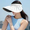 Woman caps Sunscreen hat female summer anti ultraviolet black glue shell hat empty top sun hat High Quality fashoin designer cap