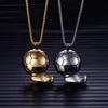 Anhänger Halsketten Fußball Emaille Schmuck Gold Farbe Edelstahl Fitness Fußball Sport Kette Für Männer Frauen JoyasPendant