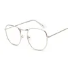 أزياء النظارات الشمسية إطارات صغيرة سداسي سداسي سبيكة الذهب نظارات Gold Frame Classic Optics Oeglasses شفافة واضحة العدسات
