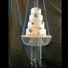 Wedding Party Centerpieces Favors Gold Acrylic Crystal Chandelier Drape Suspended Cake Swing Wedding Moon Arch Hanging Cake Rack