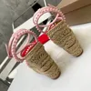 newest pink sandals luxury designer Taper spike Willow nail decoration Genuine leather wedge shoes Top quality 12CM high heeled womens Slope heel sandal 35-42