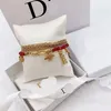 Pulseras de cadena de joyas de diseño Cinco puntiagudo estrella letra roja pulsera