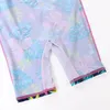 BAOHULU azul marino floral niños traje de baño UV UPF50 manga corta niño niñas traje de baño niños traje de baño ropa de playa para 2 11 años 220530