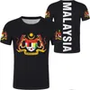 Malaysia T-shirt Name Number Mys T-shirt Po Clothes Print Diy Free Custom Country Flag My Malay Malaysian Jersey Casual 220609