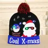 توصيل يومين !!! LED Funny Christmas Hat Novelty Light-Up Colorfull Synglish Beanie Cap Knusted Xmas Party FY4946 EE