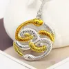 Hanger kettingen De N dealige Story -ketting eindigt nooit Auryn Ouroboros Slakes Infinity Knot Amulet Gold Fashion Jewelry Wholesalpend
