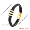 Charm Bracelets 2022 Interlocking Couple 316L Stainless Steel Bracelet Black Blue Leather Rope Men And Women Suitable Classic Kent22