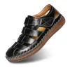 Sandales hommes confort en cuir véritable été de haute qualité à la main pantoufles de plage chaussures décontractées chaussures de plein air sandales