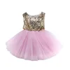 Mädchenkleider Kleinkind Kinder Baby Mädchen Prinzessin Kleid Rücken aushöhlen Party Rosa Rot Ballkleid Tutu Tüll Formelle FestzugskleiderMädchen