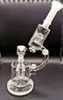 14 inç Mikroskop Cam Bong Bongalar Su Geri Dönüştürücü Erkek 14mm Eklemli Sigara İçme Boruları