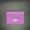 Grossistförsäljning Mode Kredit Kvinnor Korthållare Miniplånbok Hög kvalitet Äkta Läder Män Designer Pure Color Korthållare Dubbelsidig Med Box