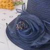 Beretten vrouwen fedora cap bloem bruiloft feest chapeau elegante dames marron bloemen fascinator hoeden voor kenducky strand zon hatberetten baretsber