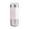 ドリンクウェアマグカップ水ボトルポータブルサーモスカップストロー断熱食品グレードのシリコン付き大容量コーヒーカップ大容量コーヒーカップ
