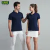 Solid Color Lapel Polo Shirt Summer Fashion Breattable Men and Women Shortsleeved Top Custom Brodery Printing 220608