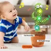 Halloween Toys Dancing Cactus 120 Song Speaker Talking Usb Battery Voice Repeat Plush Cactu Dancer Toy Talk Plushie Stuffed For Kids Gift 220919