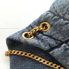 2022 de alta qualidade jeans azul feminino ombro de bolsa crossbody designer bolsas de luxo bolsa de luxo clássico envelope mensageiro bolsa de cordeiro lady lady flap wallet