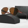 2022 Linea Rossa Eyewear Collection occhiali da sole Oro Nero Occhiali da sole pilota Lenti sfumate grigie Sonnenbrille occhiali da sole uomo Occhiali da sole con scatola