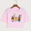 Économiser de l'eau boisson bière femmes chemise courte T-Shirt court haut court T-Shirt d'été à manches courtes couverture en coton filles mignonnes T-Shirts graphiques