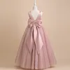 2022 Gold Glitz Ball Gown Princess Little Girls Pageant Dresses Fuchsia Little Baby Camo Flower Girl Dresses With Beads Robes de fête