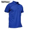 タクバセン夏のカラフルなファッションポロティーシャツメンズ半袖TシャツクイックドライアーミーチームワークグリーンTシャツトップス衣類220704